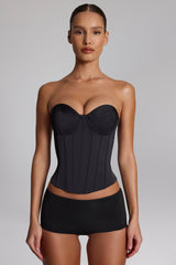 Slinky Jersey Low-Rise Hot Pants in Black