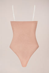 Strapless Bodysuit in Warm Peach