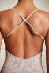 Low Back Maxi Dress in Chocolate