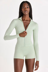 Soft Active Zip-Up Jacket in Pistachio