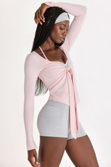 ButterCloud™ Tie-Front Top in Blush