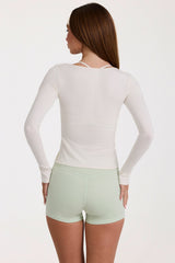 ButterCloud™ Tie-Front Top in Coconut