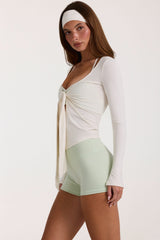 ButterCloud™ Tie-Front Top in Coconut