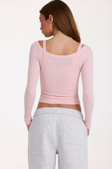 ButterCloud™ Layered Top in Blush