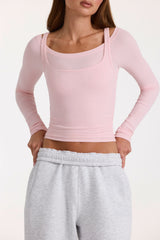 ButterCloud™ Layered Top in Blush