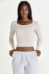ButterCloud™ Layered Top in Coconut
