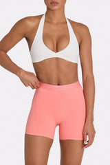 Soft Active Mini Shorts in Coral