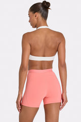 Soft Active Mini Shorts in Coral