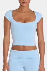 ButterCloud™ Crop Top in Sky