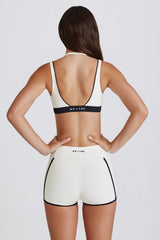 Soft Active Contrast Mini Shorts in Coconut