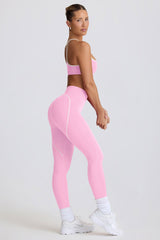 Soft Active Mid-Rise Leggings in Baby Pink