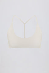 Soft Active Racerback Sports Bra in Oat