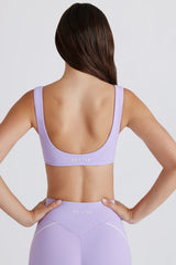 Soft Active Twist-Front Sports Bra in Lavender