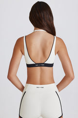 Soft Active Layered Sports Bra in Coconut