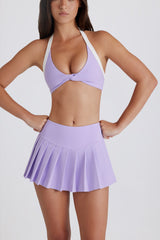 Soft Active Low-Rise Pleated Tennis Skort in Lavender
