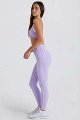 Soft Active Twist-Front Leggings in Lavender