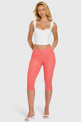 Modal Capri Leggings in Red Gingham