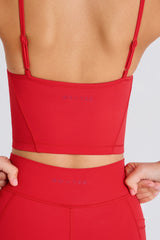 Soft Active Layered Cropped Tank Top in Strawberry