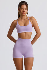 Super Sculpt Seamless Mini Shorts in Lavender