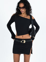 Jalis One Shoulder Set Black