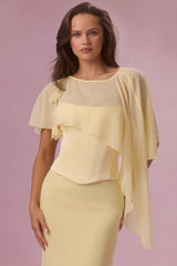 Chiffon Cape in Butter