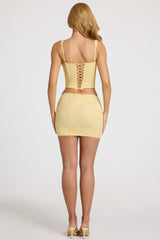 Lace Mini Skirt in Butter Yellow