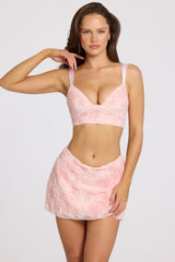 Embellished Bralette in Soft Pink Ombre