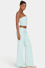 ButterCloud™ Tie-Waist Wide-Leg Trousers in Peppermint