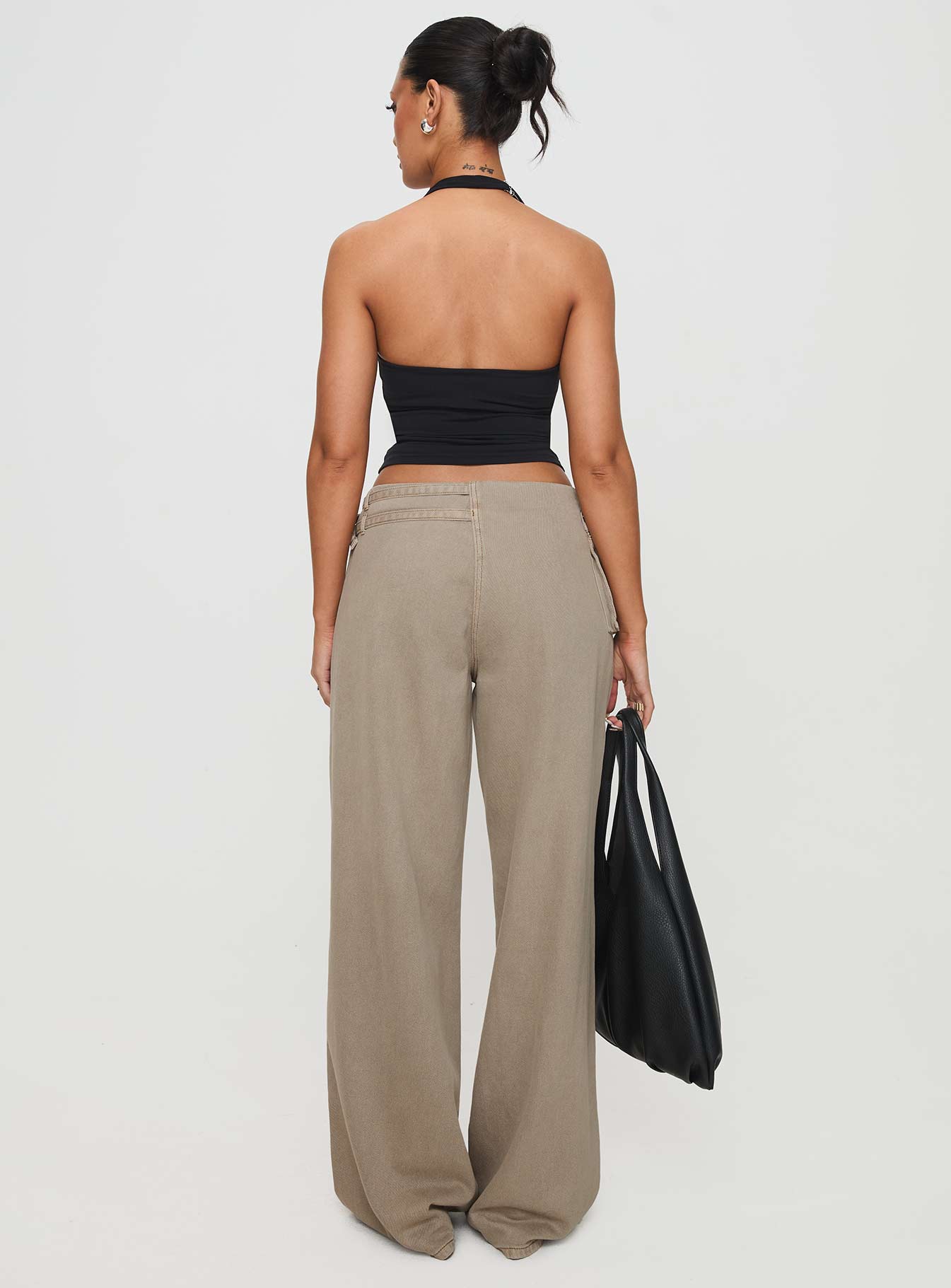 Paltrow Cargo Jeans Washed Brown Petite