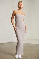 Low Back Maxi Dress in Chocolate