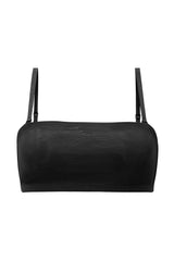 Soft Mesh Bandeau Bra in Black