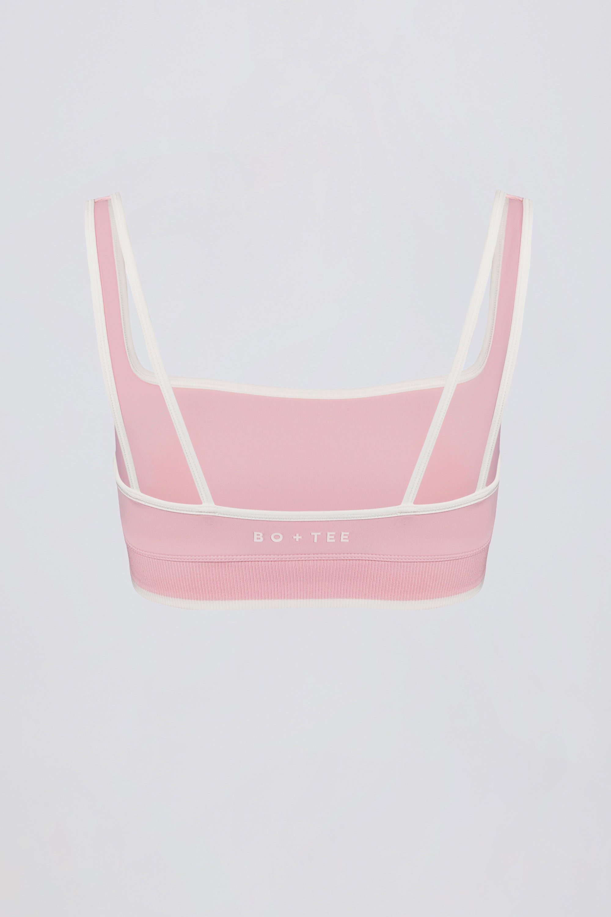 Soft Active Contrast Sports Bra in Powder Pink