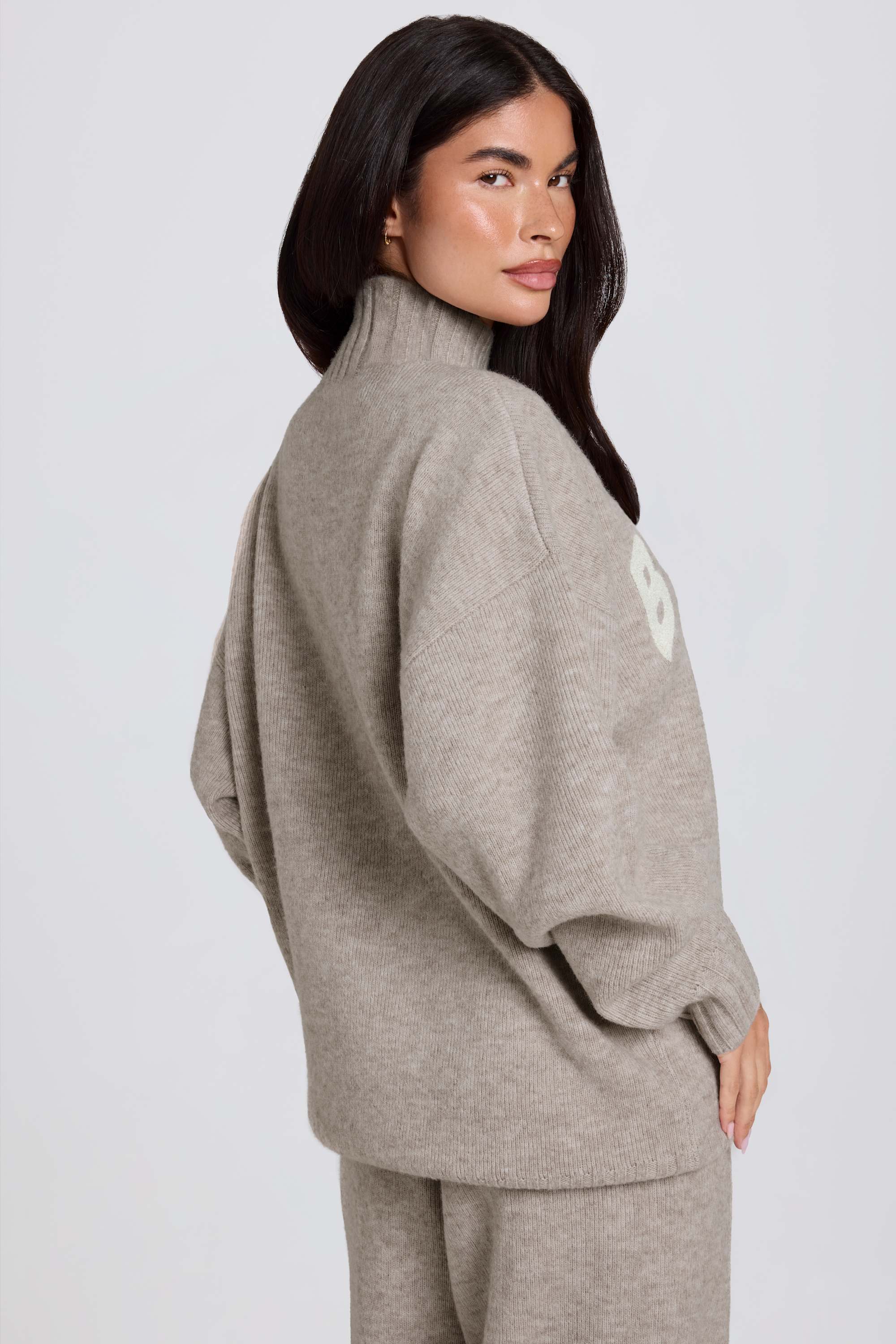 Soft Knit Oversized Jumper in Oatmeal