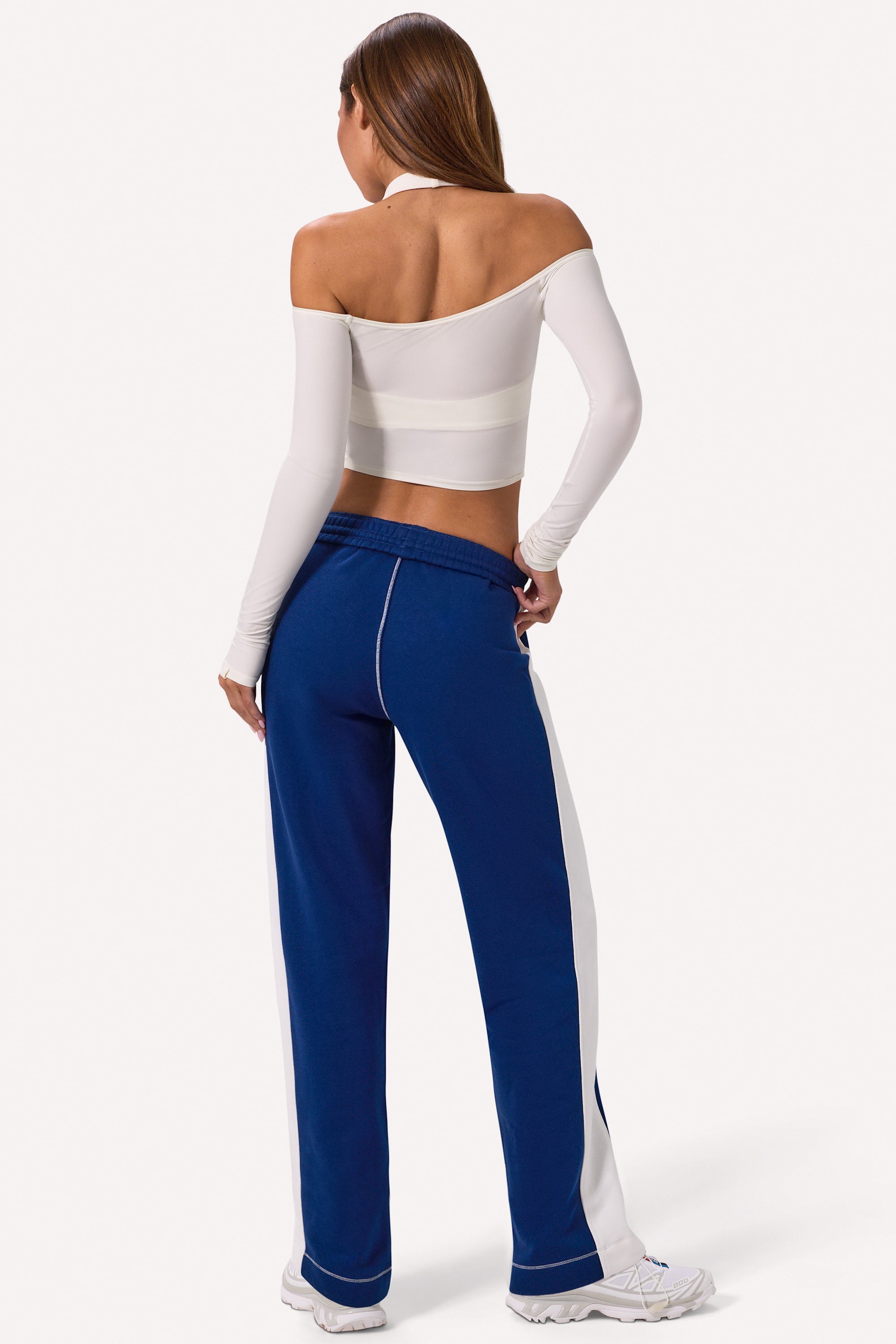 Wide Leg Sweatpants in Navy