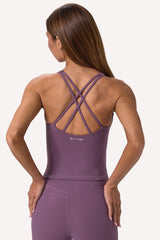 Soft Active Sweetheart-Neck Tank Top in Dusk