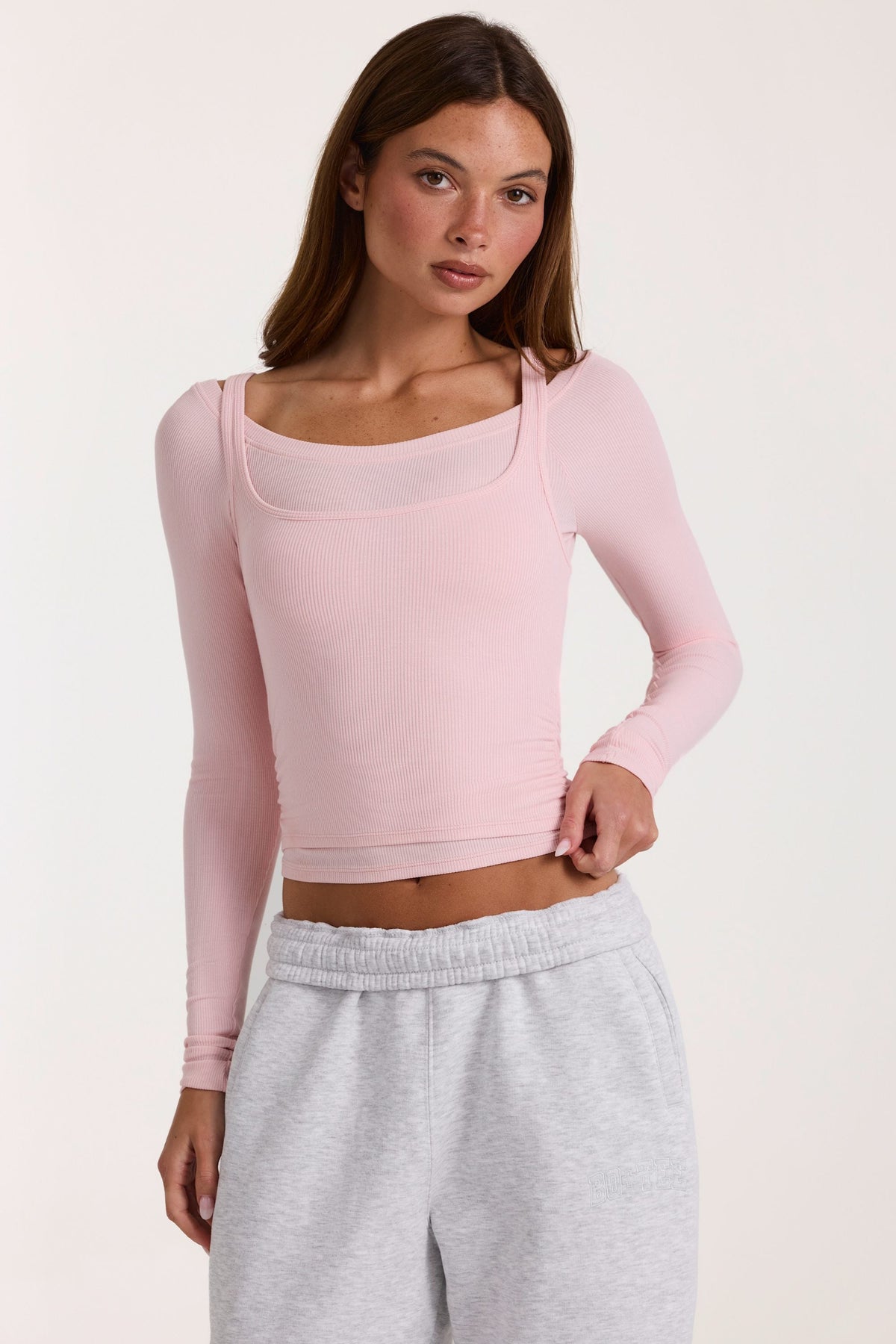ButterCloud™ Layered Top  in Blush