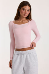 ButterCloud™ Layered Top  in Blush