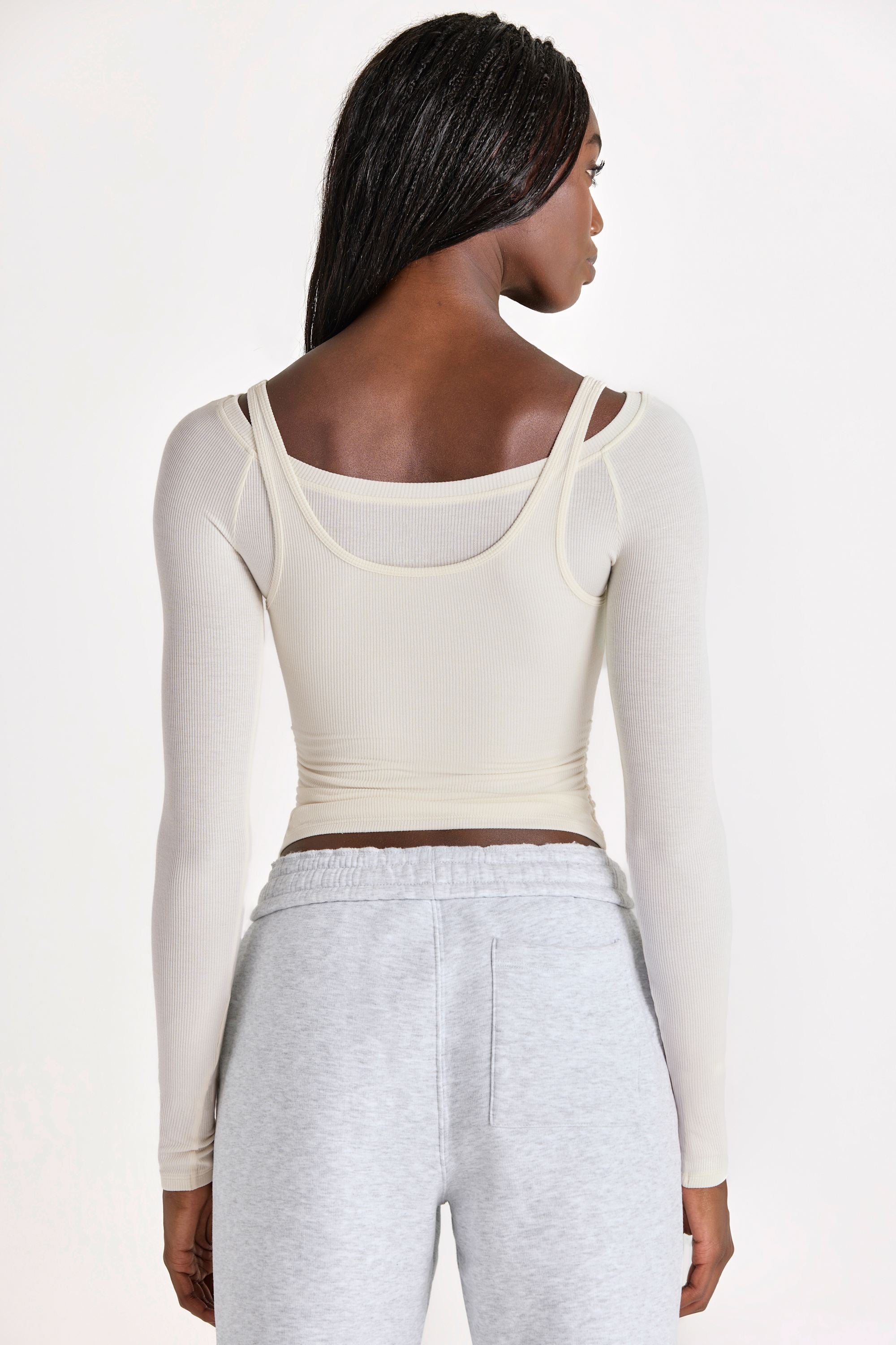 ButterCloud™ Layered Top  in Coconut