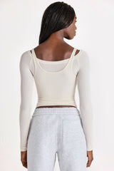 ButterCloud™ Layered Top  in Coconut