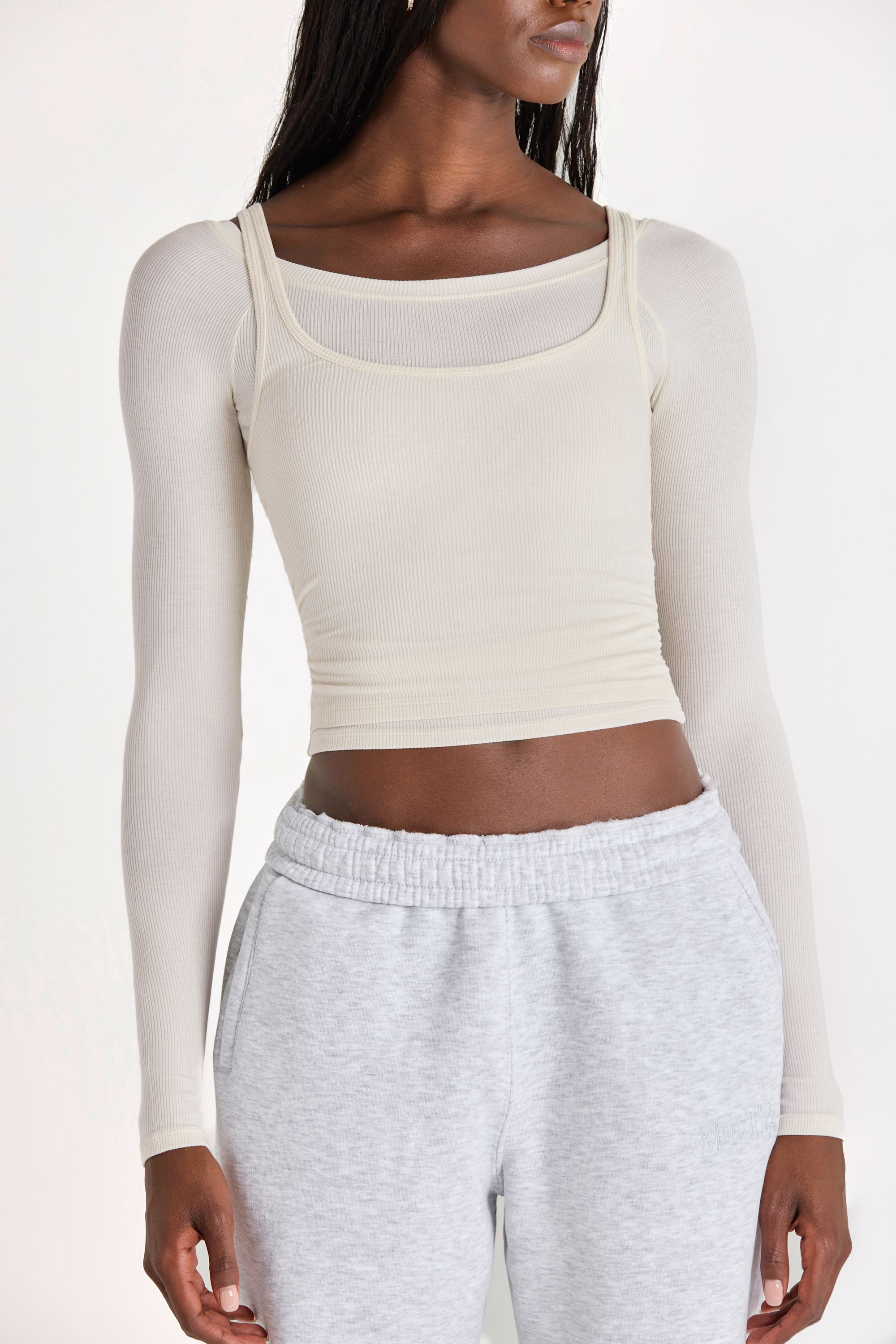 ButterCloud™ Layered Top  in Coconut