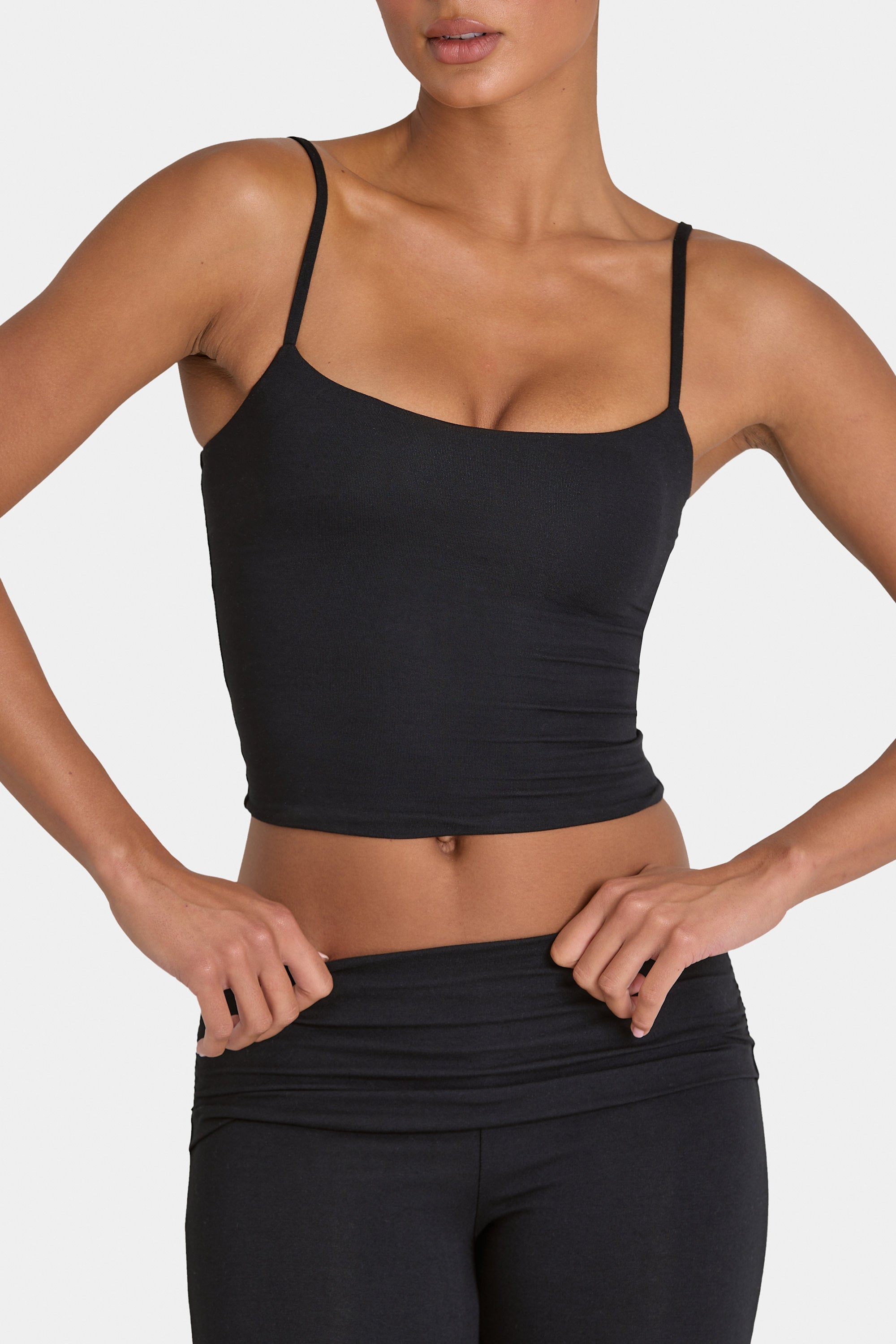 ButterCloud™ Crop Tank Top in Black