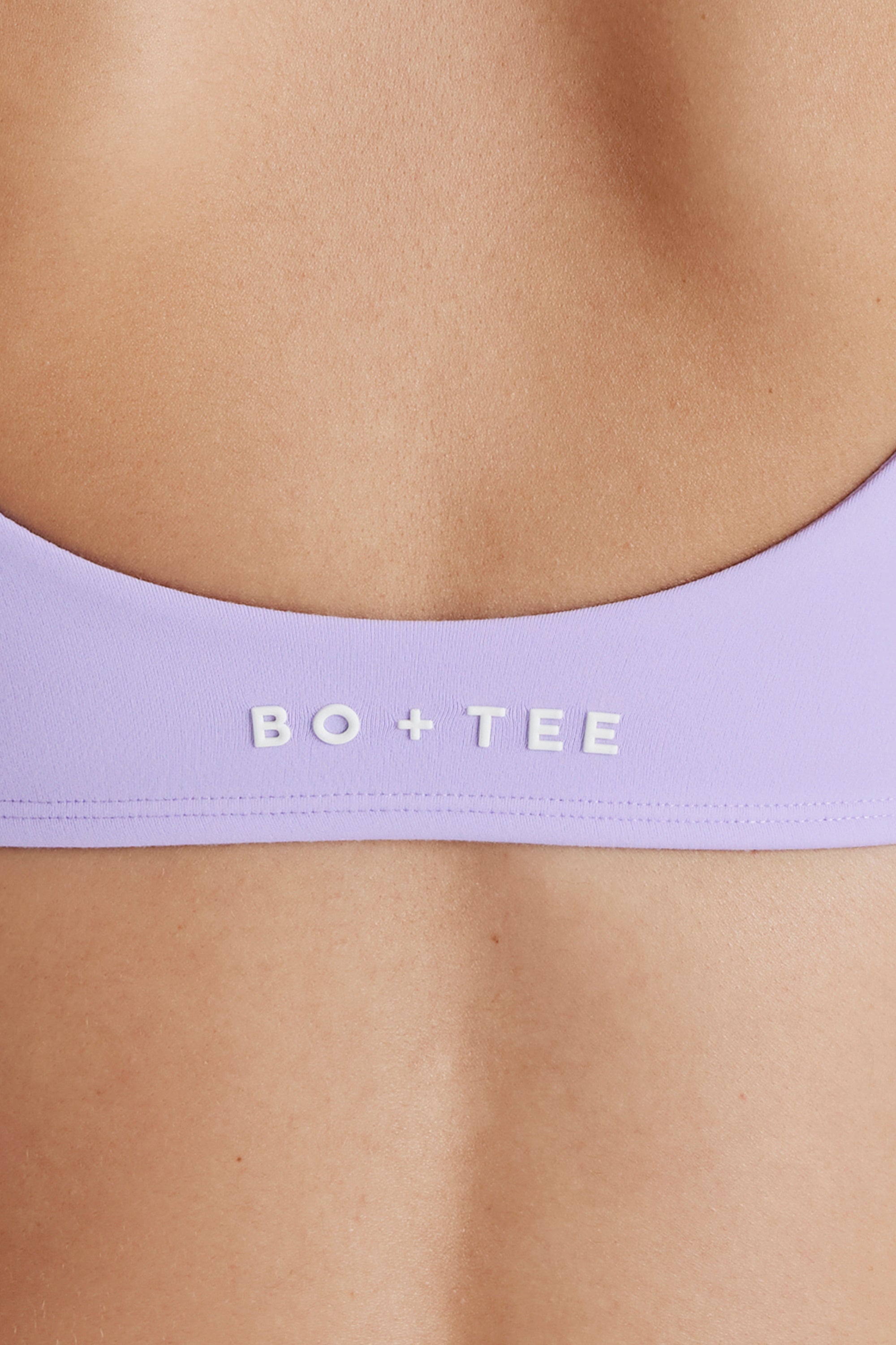 Soft Active Twist-Front Sports Bra in Lavender