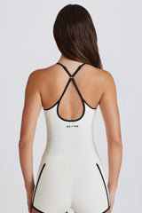 Soft Active Cross-Back Tank Top in Ivory