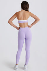 Soft Active Twist-Front Leggings in Lavender