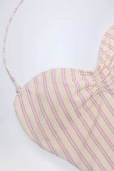 Cut-Out Halterneck Swimsuit in Mauve