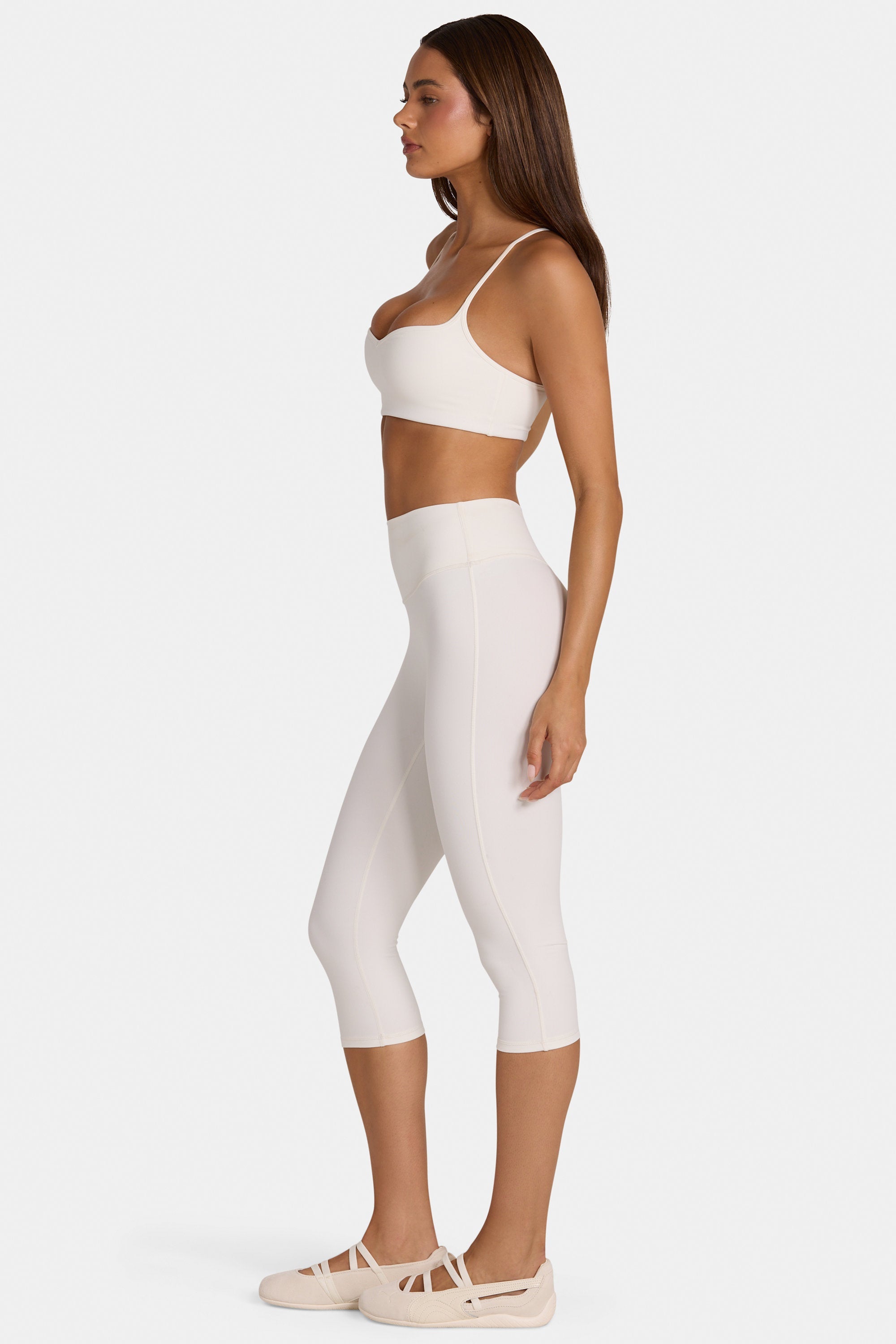 Soft Active Capri Leggings in Coconut