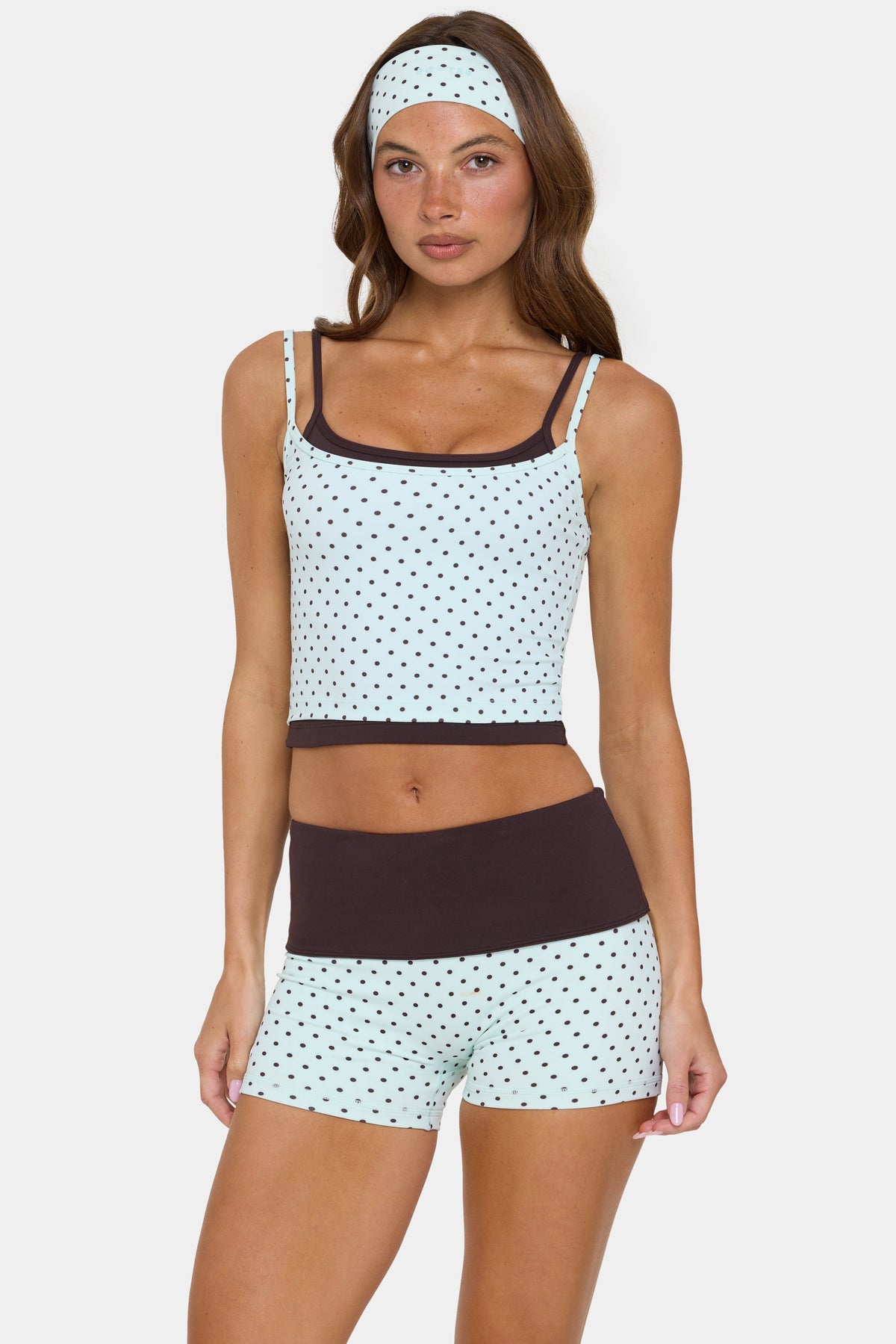 Soft Active Double-Layer Tank Top in Mint Chip