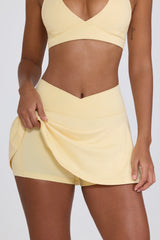 Soft Active Mini Skort in Lemon Marl