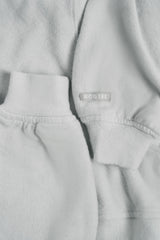 Brushed Jersey Hooded Cropped Shrug in Fog Grey
