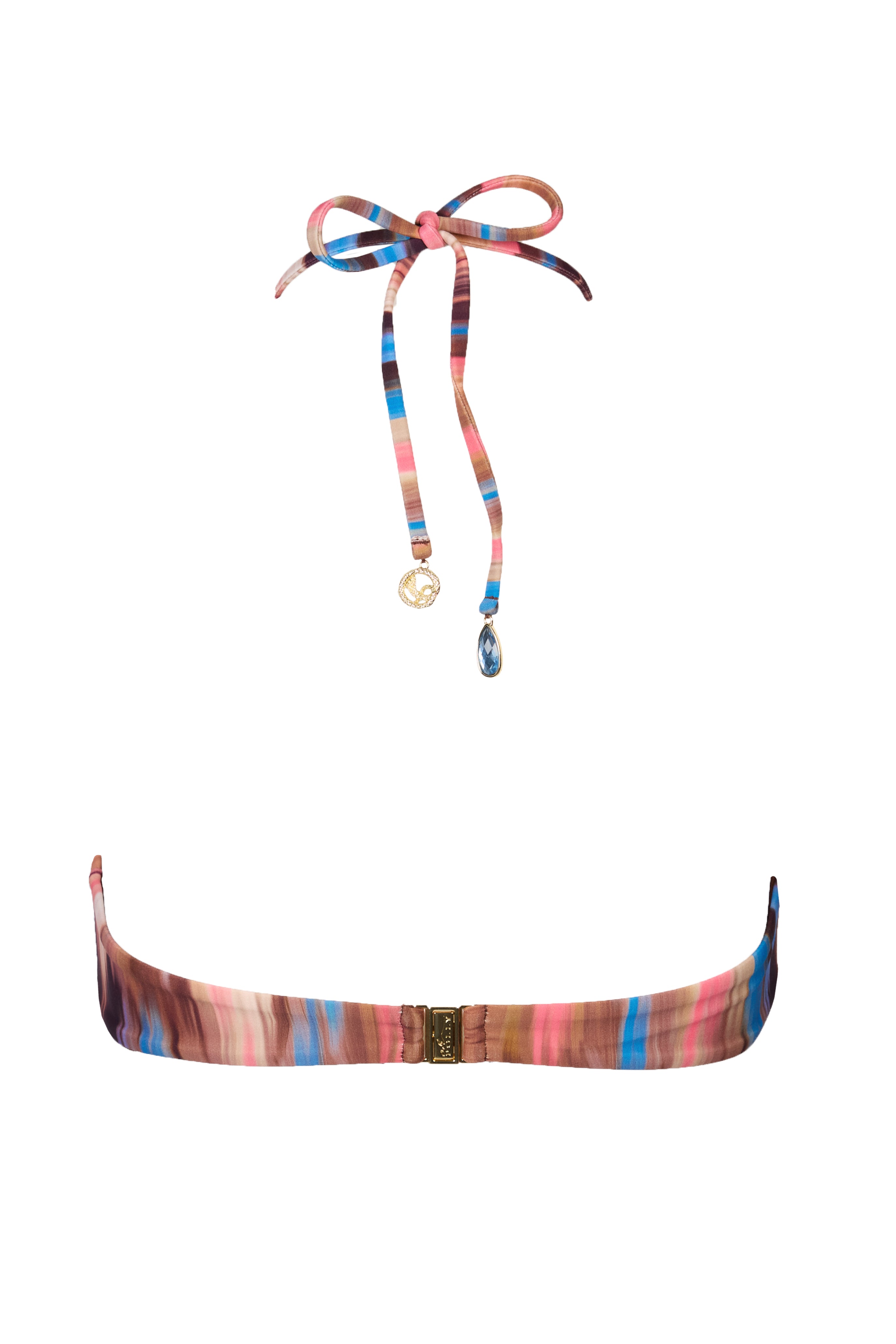 Bandeau Bikini Top in Abstract Stripe
